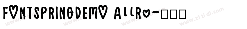 FONTSPRINGDEMO AllRo字体转换